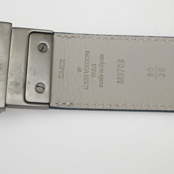 LOUIS VUITTON LV Logo Belt 90/36 Damier Infini leather Blue main image 9